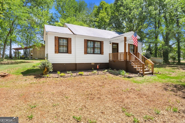 view of front of property