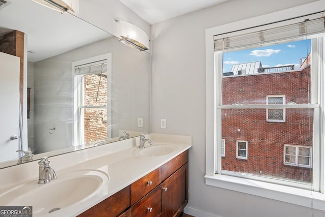 full bath with double vanity