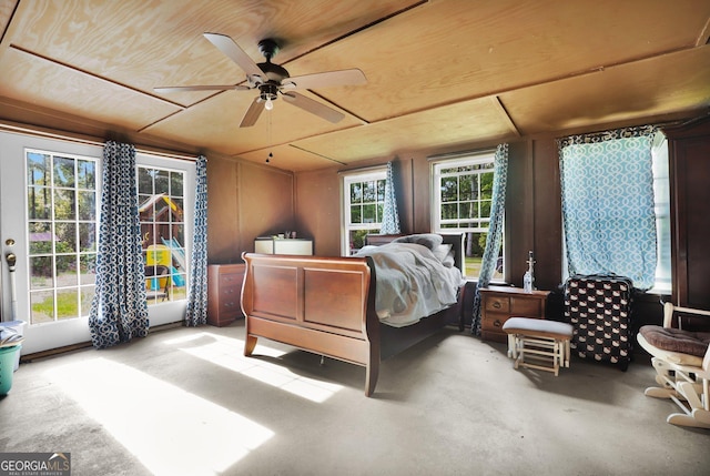 25 Golf Club Cir, Statesboro, GA 30458 - bedroom with a ceiling fan and concrete floors