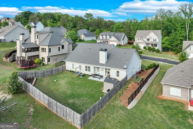 birds eye view of property featuring a residential view