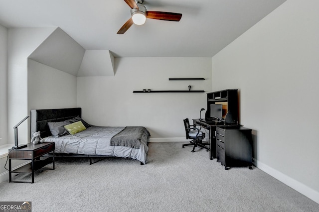 919 Olmsted Ln, Johns Creek, GA 30097 - bedroom with carpet flooring, baseboards, and a ceiling fan