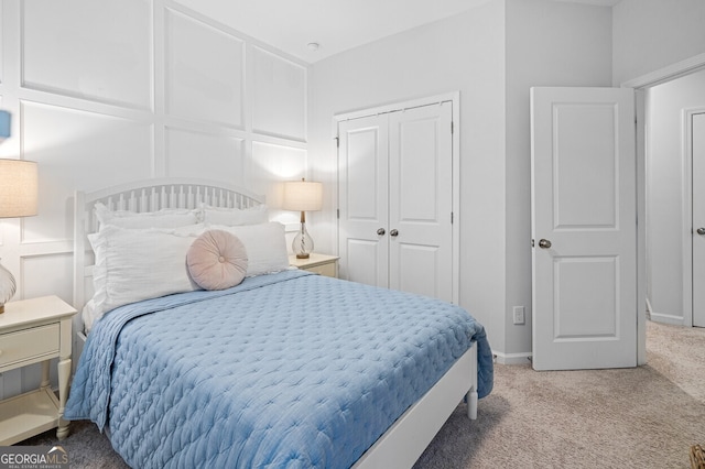 1098 Caruso Dr, Buford, GA 30518 - bedroom with carpet and a closet