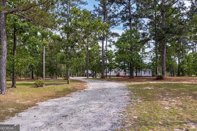 exterior space featuring driveway