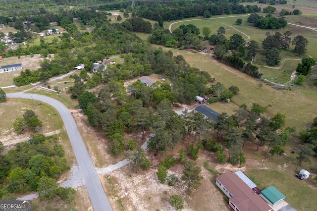 drone / aerial view featuring a rural view