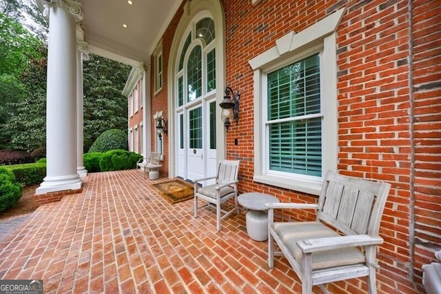 4500 Candacraig, Alpharetta, GA 30022 - view of patio / terrace with covered porch