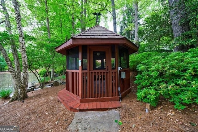 4500 Candacraig, Alpharetta, GA 30022 - view of outdoor structure featuring a gazebo