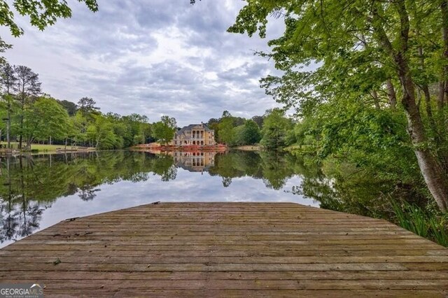 4500 Candacraig, Alpharetta, GA 30022 - dock area with a water view and a view of trees