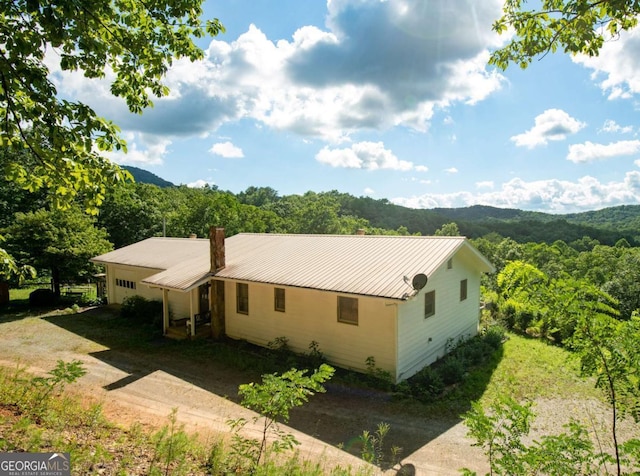 588 Pinetree Rd, Blue Ridge, GA 30513 - aerial view featuring a mountain view and a view of trees