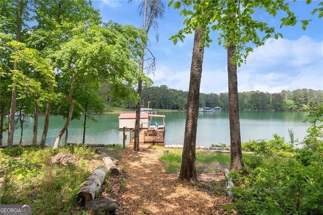4290 Bobbins Way, Cumming, GA 30041 - water view featuring a boat dock