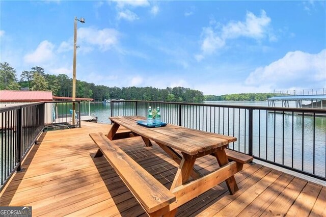 4290 Bobbins Way, Cumming, GA 30041 - deck featuring a water view