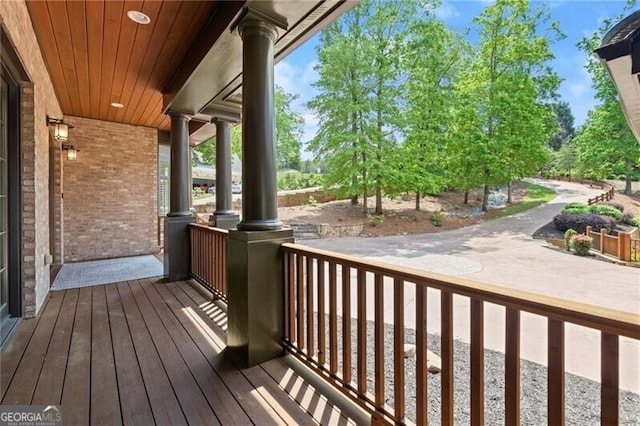 4290 Bobbins Way, Cumming, GA 30041 - deck featuring covered porch