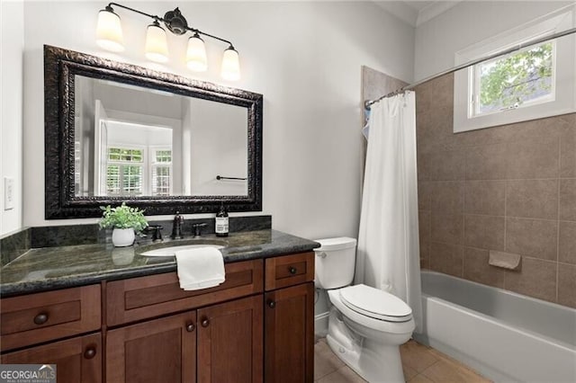 4290 Bobbins Way, Cumming, GA 30041 - full bathroom with toilet, healthy amount of natural light, vanity, and tile patterned floors