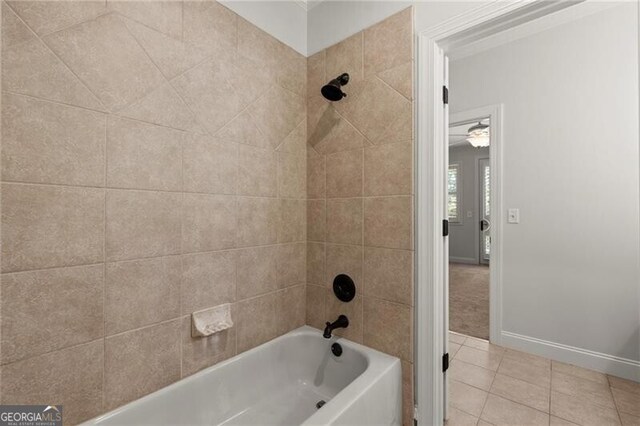 4290 Bobbins Way, Cumming, GA 30041 - full bathroom with shower / washtub combination and tile patterned floors