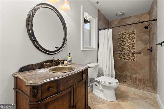 4290 Bobbins Way, Cumming, GA 30041 - full bathroom featuring tiled shower, toilet, and vanity