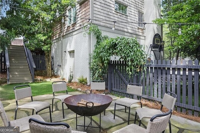 820 Wilson Rd NW, Atlanta, GA 30318 - view of patio / terrace featuring stairs