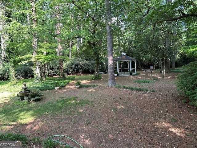 view of yard featuring a gazebo