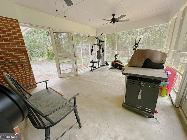 861 Ga Highway 87 N, Cochran, GA 31014 - interior space with a ceiling fan