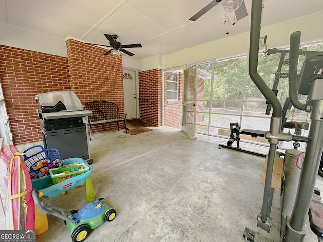 861 Ga Highway 87 N, Cochran, GA 31014 - interior space with a wealth of natural light and a ceiling fan
