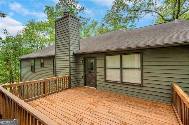 view of wooden deck