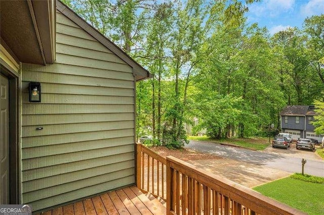 view of wooden deck