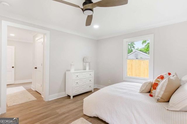 2260 Old Spring Rd SE, Smyrna, GA 30080 - bedroom featuring wood finished floors, recessed lighting, and ceiling fan