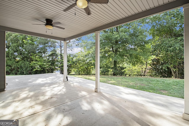 2113 Dodson Woods Dr, Fairburn, GA 30213 - view of patio / terrace with a ceiling fan
