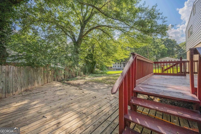 view of wooden deck