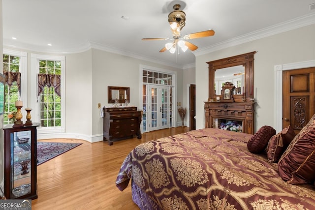 3863 Streamside Dr SE, Marietta, GA 30067 - bedroom with crown molding, baseboards, visible vents, and wood finished floors