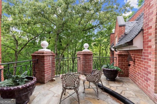 3863 Streamside Dr SE, Marietta, GA 30067 - view of patio / terrace featuring a balcony