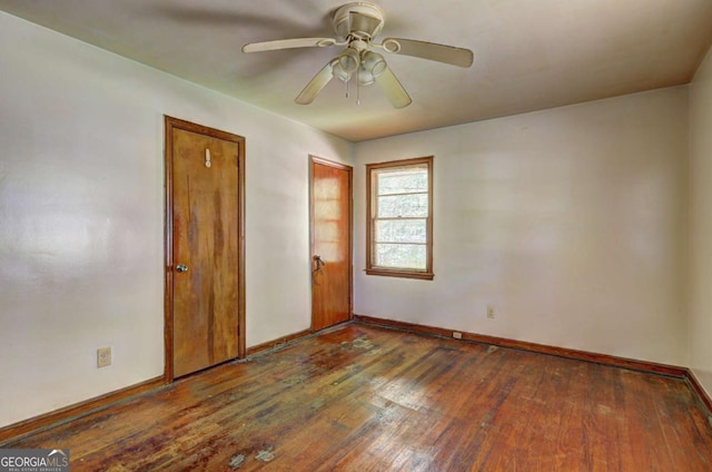 1815 Windsor Dr SW, Atlanta, GA 30311 - spare room with ceiling fan, baseboards, and wood-type flooring