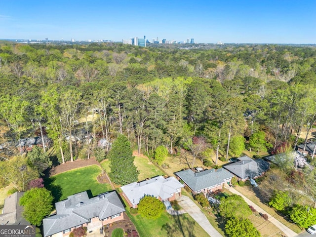 1468 N Amanda Cir, Atlanta, GA 30329 - aerial view featuring a forest view and a residential view