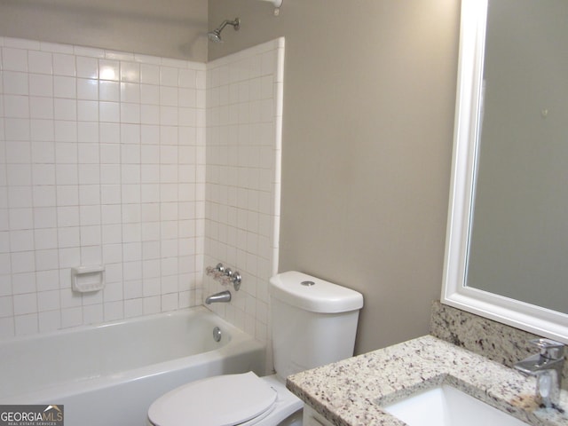 4018 Woodridge Way, Tucker, GA 30084 - full bathroom featuring shower / bathing tub combination, vanity, and toilet