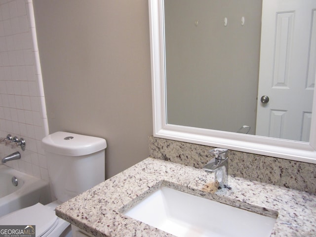4018 Woodridge Way, Tucker, GA 30084 - full bath with vanity, toilet, and  shower combination