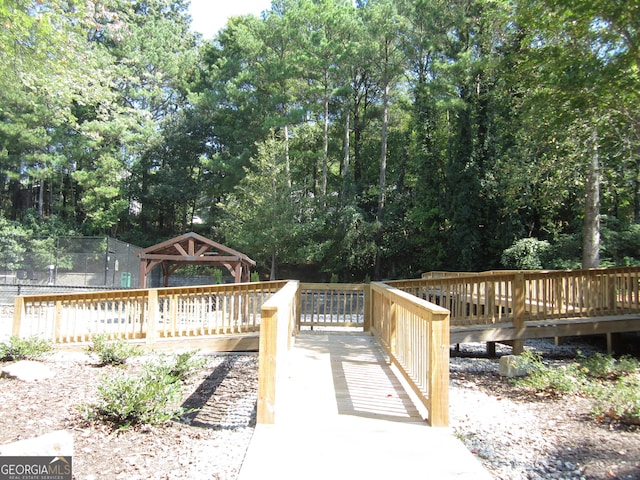 4018 Woodridge Way, Tucker, GA 30084 - wooden deck with a gazebo