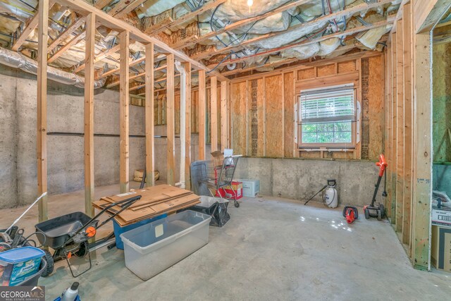view of basement