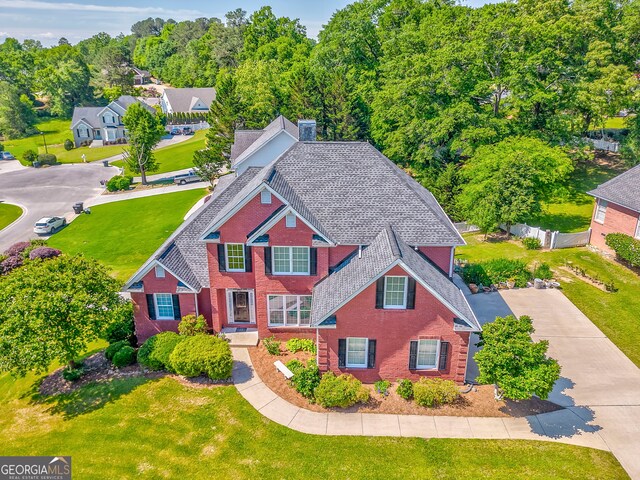 view of front of home with brick siding