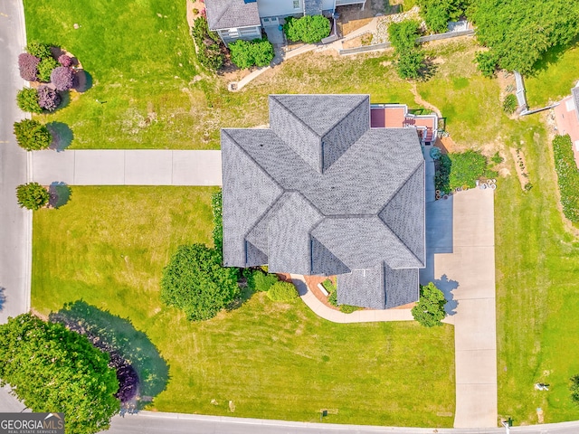aerial view of property and surrounding area