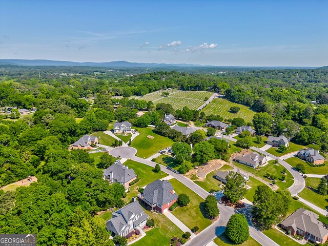 aerial perspective of suburban area featuring a forest
