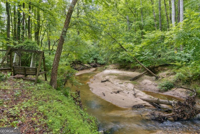 view of landscape featuring a view of trees