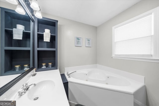 142 Poplar St SW, Calhoun, GA 30701 - bathroom with a jetted tub and vanity