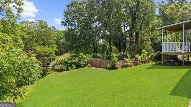 142 Poplar St SW, Calhoun, GA 30701 - view of yard with a deck