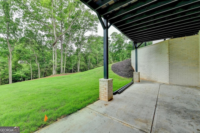 view of yard featuring a patio area