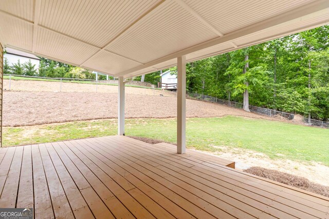 3781 Cherokee Trl, Suwanee, GA 30024 - wooden deck featuring a fenced backyard