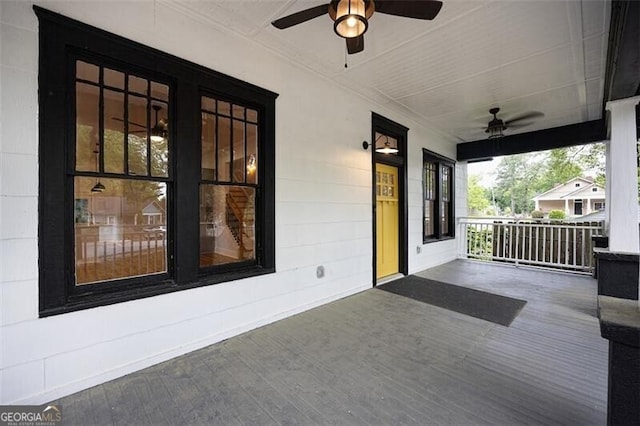 1120 Arlington Ave SW, Atlanta, GA 30310 - view of patio featuring covered porch and a ceiling fan