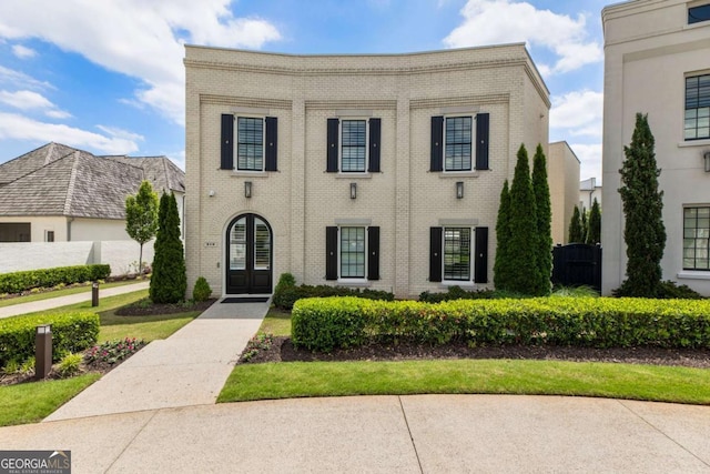 316 S Esplanade, Alpharetta, GA 30009 - view of front of home featuring brick siding and french doors