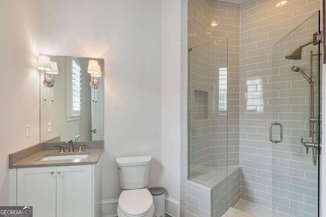316 S Esplanade, Alpharetta, GA 30009 - full bath with a stall shower, vanity, and toilet