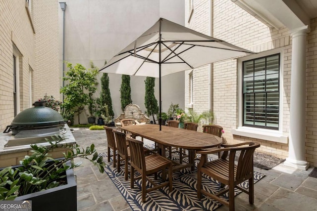 316 S Esplanade, Alpharetta, GA 30009 - view of patio featuring area for grilling and outdoor dining area