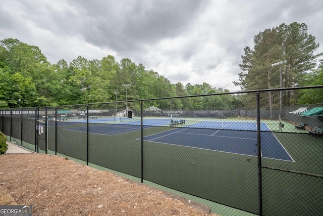 96 Portico Pl, Newnan, GA 30265 - view of tennis court featuring fence