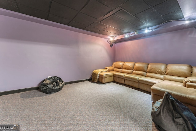 5830 Wilbanks Dr, Peachtree Corners, GA 30092 - carpeted home theater featuring baseboards