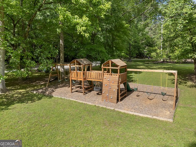 5830 Wilbanks Dr, Peachtree Corners, GA 30092 - view of playground featuring a yard and view of scattered trees